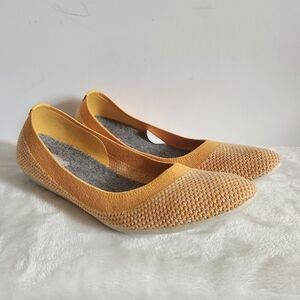 Allbirds Tree Breezers Yellow Sol Ballet Flats Women's Size 9.5